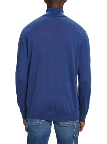 ESPRIT Wollrollkragenpullover in Blau