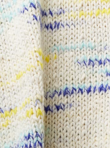 ESPRIT Pullover in Blau/ Gelb/ Weiß