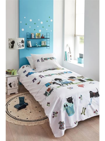FIEP Renforcé beddengoedset "Wasdag" wit/meerkleurig