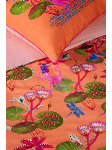 Oilily Renforcé beddengoedset "Reading Monkey" oranje