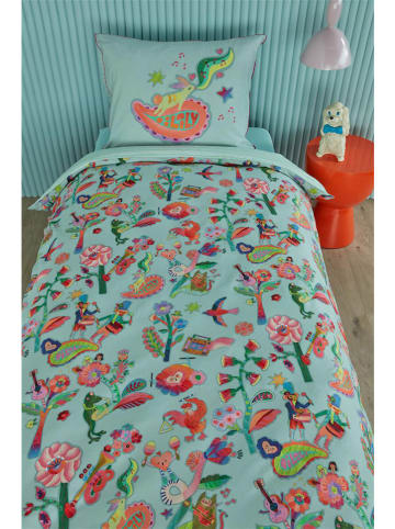 Oilily Renforcé beddengoedset "Musica" turquoise