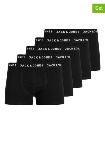 JACK & JONES Junior 5er-Set: Boxershorts "Huey" in Schwarz