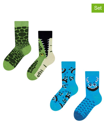 Dedoles 2-delige set: sokken groen/blauw