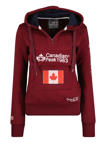 Canadian Peak Hoodie "Gyrelle" bordeaux/rood