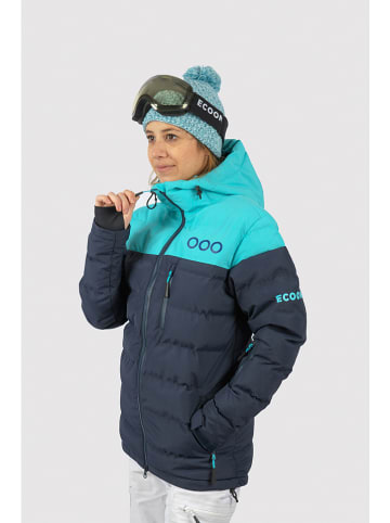 Ecoon Ski-/snowboardjas donkerblauw/turquoise