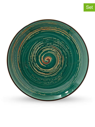 Wilmax 3-delige set: dinerborden groen - Ø 25,5 cm