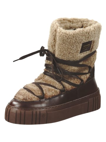 GANT Footwear Leren winterlaarzen "Snowmont" taupe/bruin