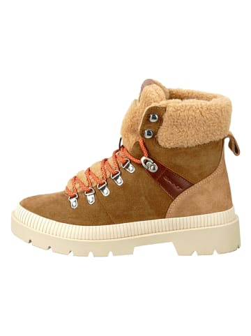 GANT Footwear Skórzane botki zimowe "Frenzyn" w kolorze jasnobrązowo-beżowym