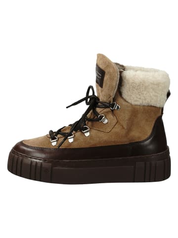 GANT Footwear Leren winterboots "Snowmont" bruin/beige