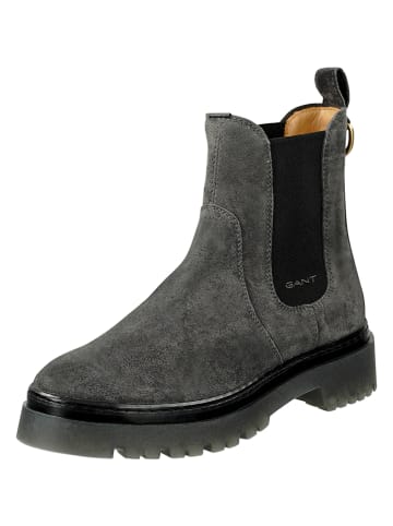 GANT Footwear Skórzane sztyblety "Aligrey" w kolorze antracytowym