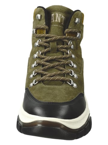 GANT Footwear Leder-Boots "Hillark" in Grün/ Schwarz/ Weiß