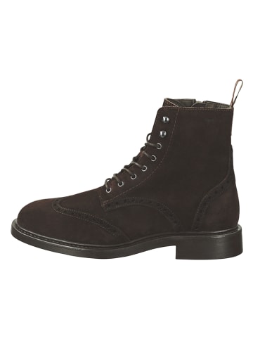 GANT Footwear Skórzane botki "Millbro" w kolorze brązowym