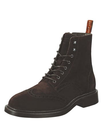 GANT Footwear Leren boots "Millbro" bruin