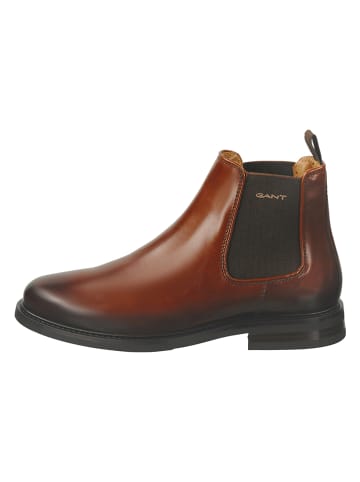 GANT Footwear Leder-Chelsea-Boots "St Fairkon" in Braun/ Schwarz