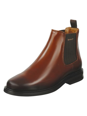 GANT Footwear Leder-Chelsea-Boots "St Fairkon" in Braun/ Schwarz