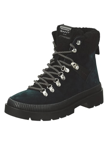 GANT Footwear Skórzane botki zimowe "Frenzyn" w kolorze czarno-zielonym