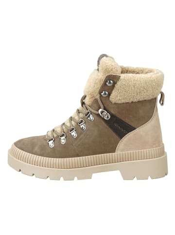GANT Footwear Skórzane botki zimowe "Frenzyn" w kolorze beżowo-brązowym