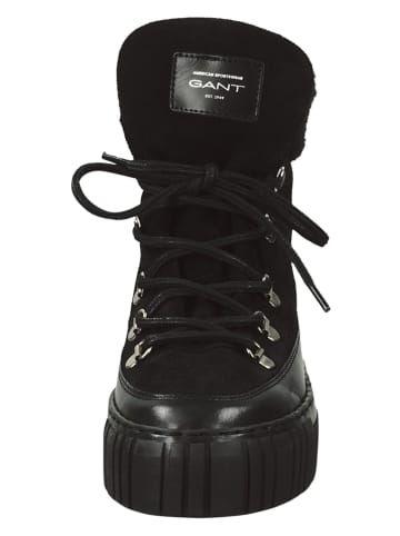 GANT Footwear Skórzane botki zimowe "Snowmont" w kolorze czarnym