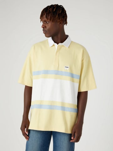 Wrangler Koszulka polo w kolorze żółto-białym