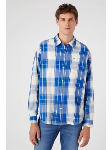 Wrangler Koszula - Regular fit - w kolorze niebiesko-białym