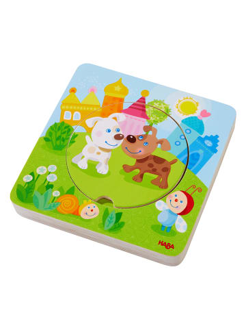 Haba 6-czÄ™Å›ciowe drewniane puzzle "Colorful animals" - 12 m+