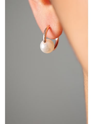 Lodie Silver Zilveren creolen met parels