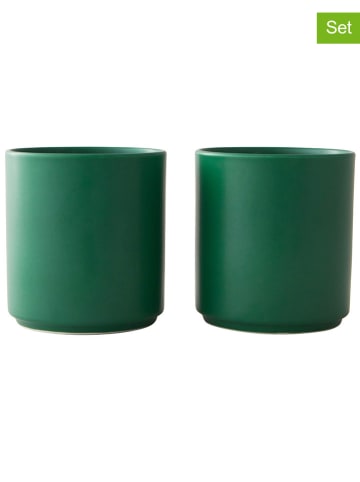 Design Letters 2-delige set: koffiebekers "The mute Collection" groen - 250 ml