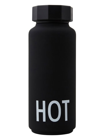 Design Letters Isoleerfles "Hot" zwart - 500 ml