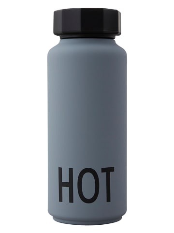 Design Letters Thermoflasche "Hot" in Grau - 500 ml