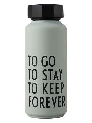 Design Letters Thermoflasche "To Go" in Grau/ Grün - 500 ml