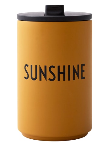 Design Letters Kubek termiczny "Sunshine" w kolorze pomarańczowym - 350 ml