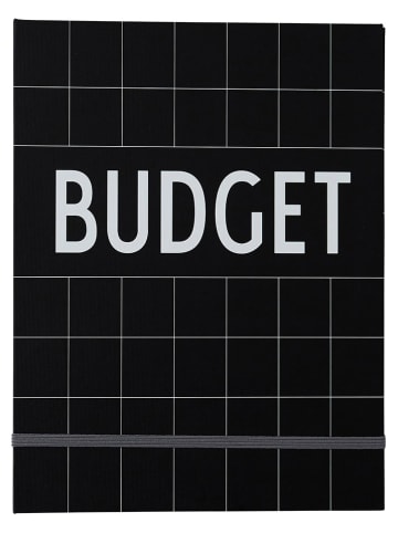 Design Letters Haushaltsbuch in Schwarz - (B)18,5 x (H)24,5 cm