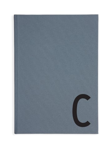Design Letters Notizbuch in Blaugrau - (B)15 x (H)21 x (T)1,5 cm