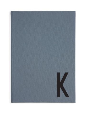 Design Letters Notizbuch in Blaugrau - (B)15 x (H)21 x (T)1,5 cm