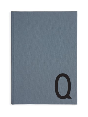 Design Letters Notizbuch in Blaugrau - (B)15 x (H)21 x (T)1,5 cm
