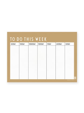 Design Letters Weekplanner beige - (B)30 x (H)21 cm