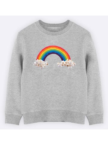 WOOOP Sweatshirt "Candy rainbow" grijs