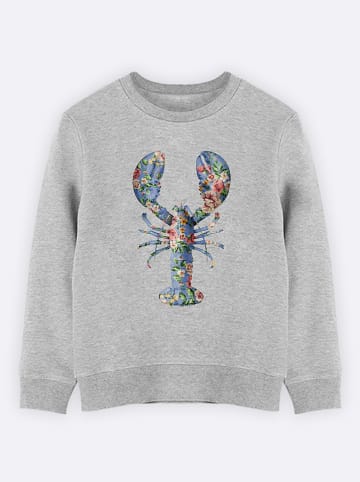 WOOOP Sweatshirt "Floral Lobster" in Grau