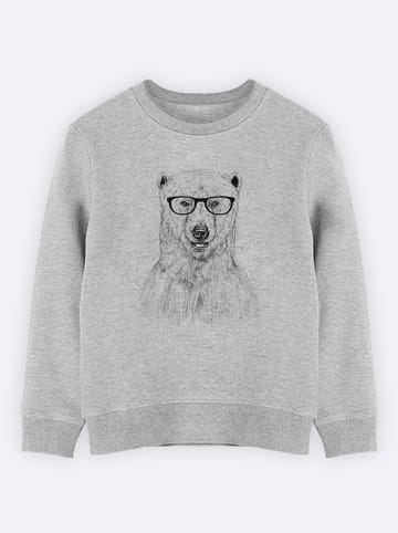 WOOOP Sweatshirt "Geek Bear" in Grau