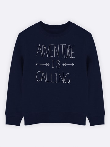 WOOOP Sweatshirt "Adventure is calling" donkerblauw