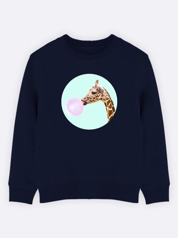 WOOOP Sweatshirt "Giraffe" donkerblauw