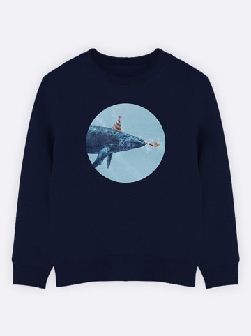 WOOOP Sweatshirt "Party Whale" donkerblauw