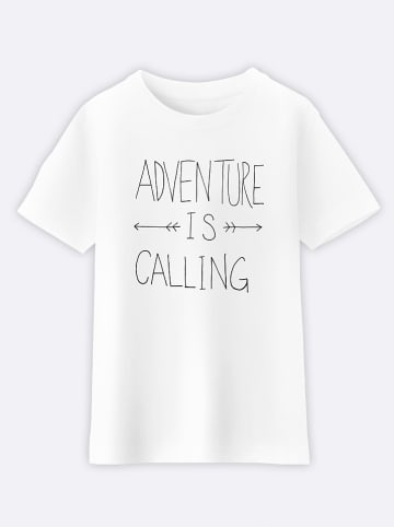 WOOOP Shirt "Adventure is Calling" in Weiß
