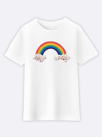 WOOOP Koszulka "Candy Rainbaw" w kolorze białym