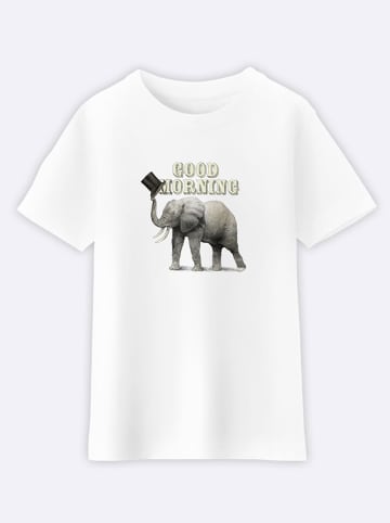 WOOOP Shirt "Good morning" in Weiß