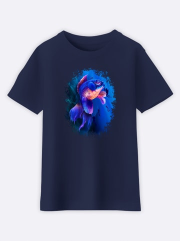 WOOOP Shirt "Goldfish" donkerblauw
