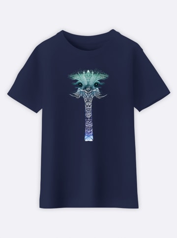 WOOOP Shirt "Ostrich" donkerblauw