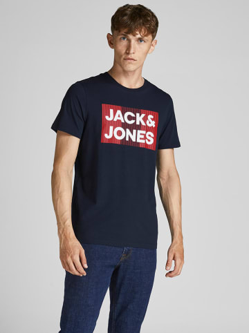 Jack & Jones Koszulki (3 szt.) w kolorze biało-czarno-granatowym