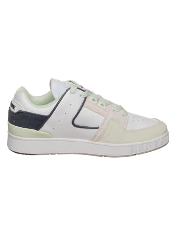 Lacoste Leder-Sneakers "COURT CAGE" in Weiß/ Anthrazit