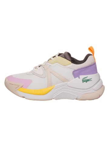 Lacoste Skórzane sneakersy "LW2 XTRA" w kolorze biało-fioletowym